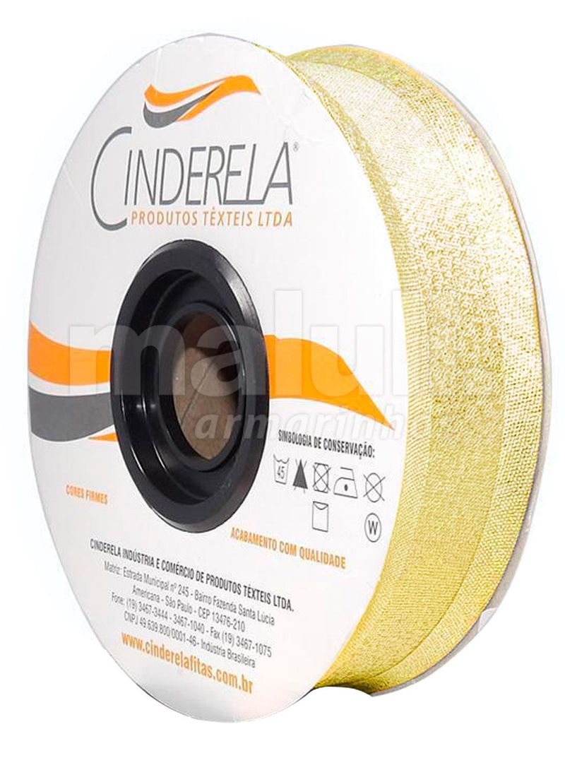Vies de Lurex Cinderela Ref. 350A 25mm ouro