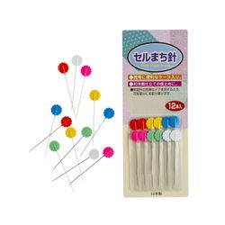 Alfinete de Costura com Cabeca de Flor Luli 12un