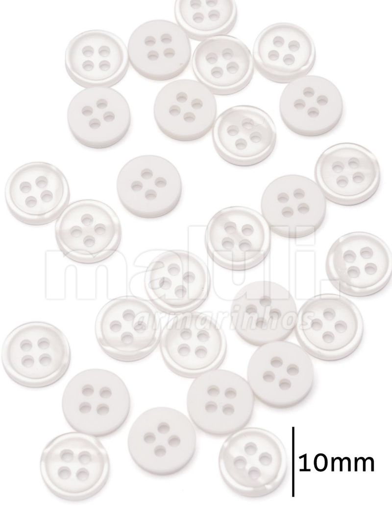 Botão de Camisa Corozita 1201 16 BRANCO
