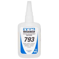 Adesivo Instantaneo Tek Bond Multiuso 793 100g