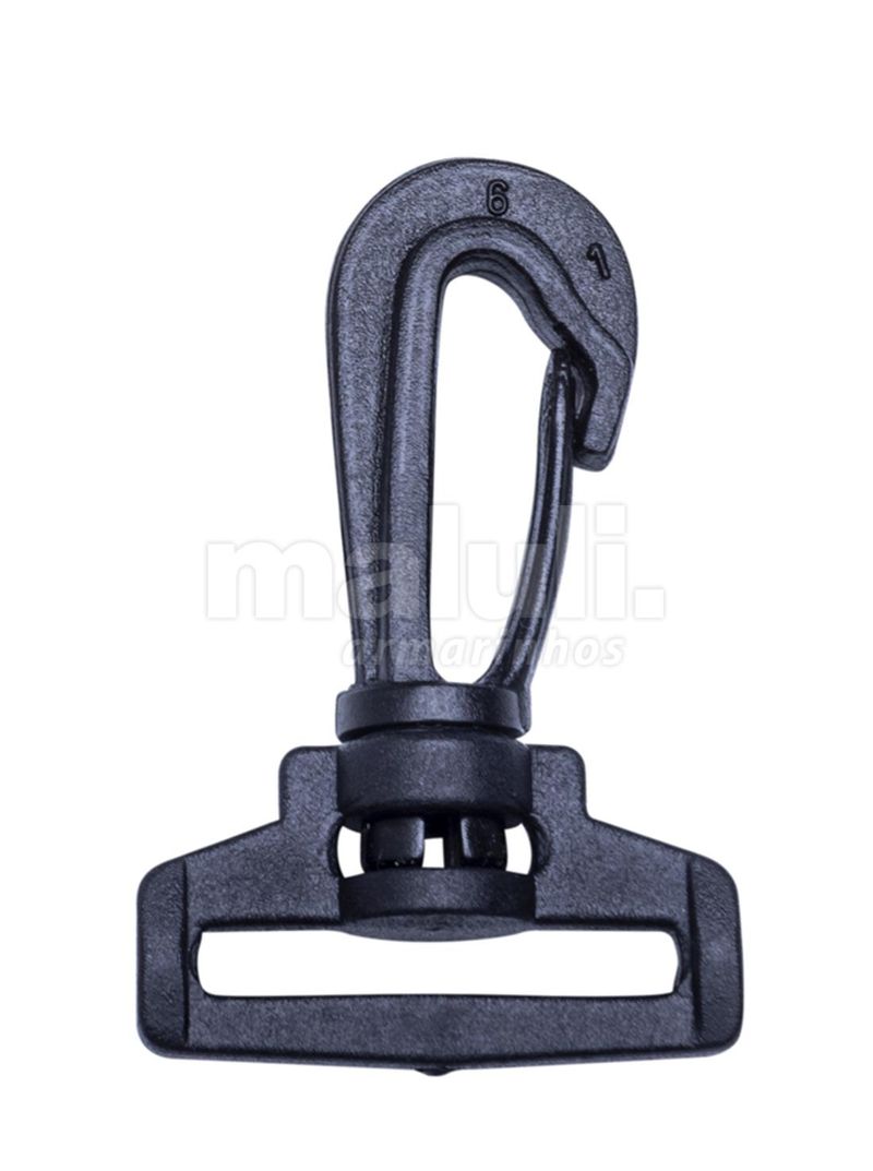 Mosquetao de Plastico 603/30 30mm Preto