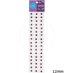 Olho Movel Adesivo Luli 12mm Cartela com 51un