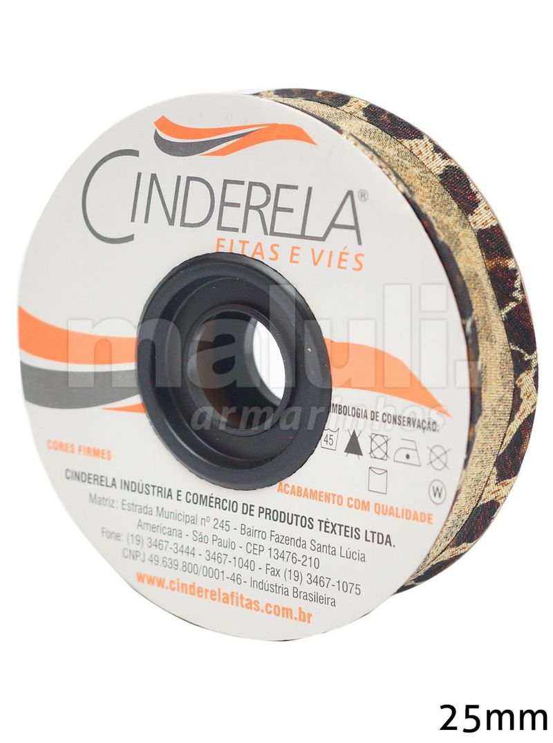 Vies de Lurex Cinderela Ref. 352A 25mm onça