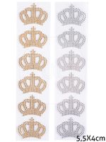 Cartela de Strass de Coroa 4cm Luli com 6un