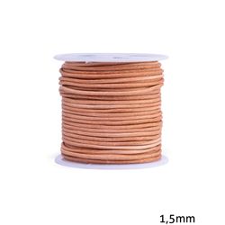 Cordao de Couro Luli 1,5mm 101 Rolo com 10 Metros