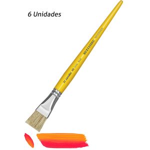 Pincel Chato Artistico 456-24 Condor Pacote com 6un
