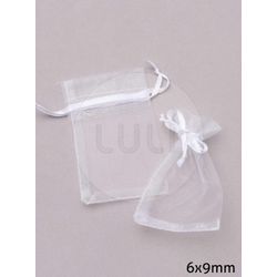 Saco de Organza Luli Branco 6x9cm 10un