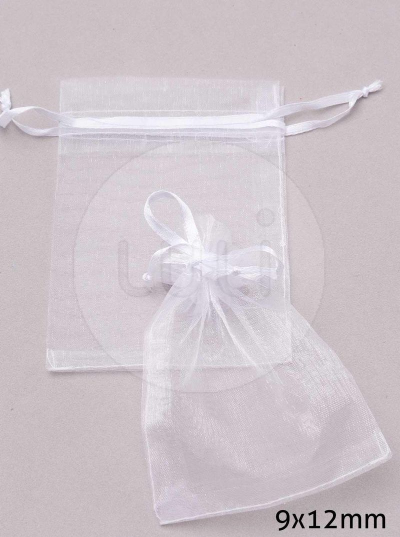 Saco de Organza Luli Branco 9x12cm