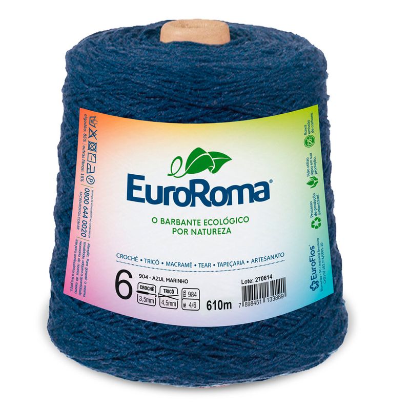 Barbante EuroRoma Colorido Nº 4/6  az mar