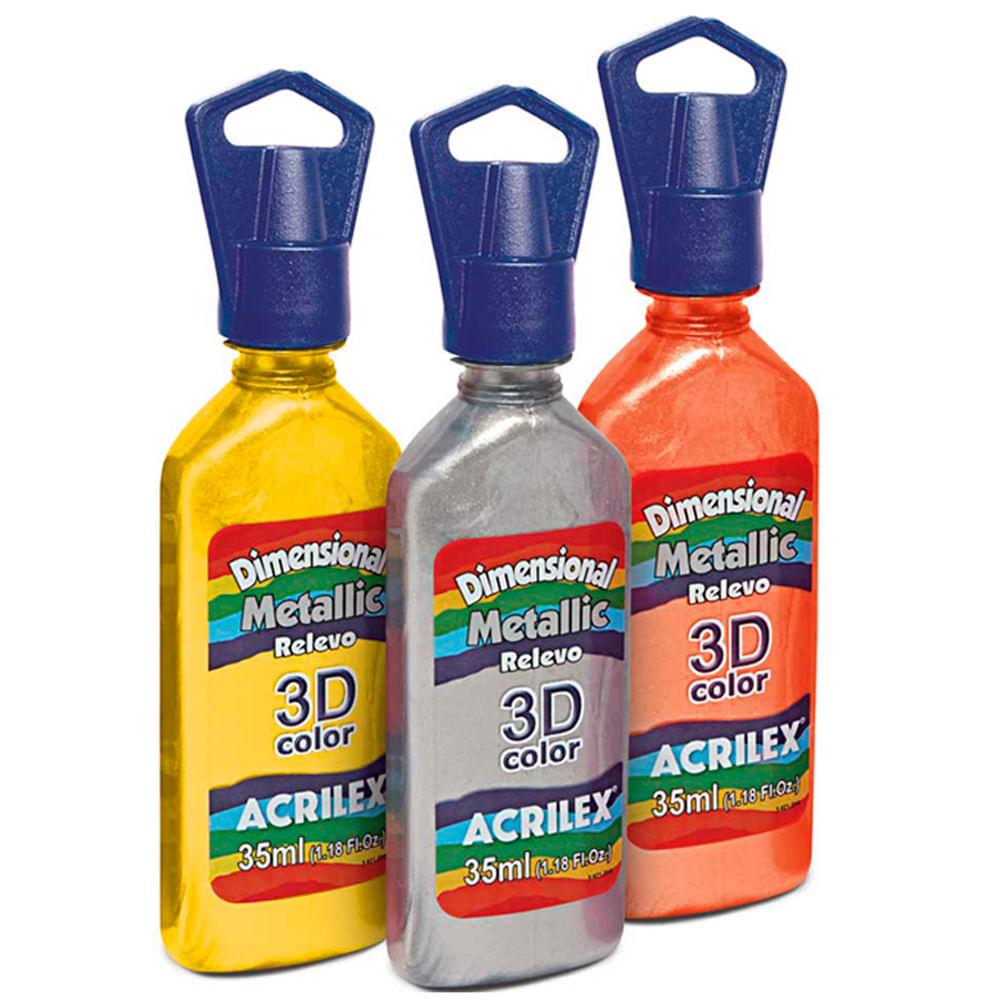 Tinta 3D Dimensional metalica