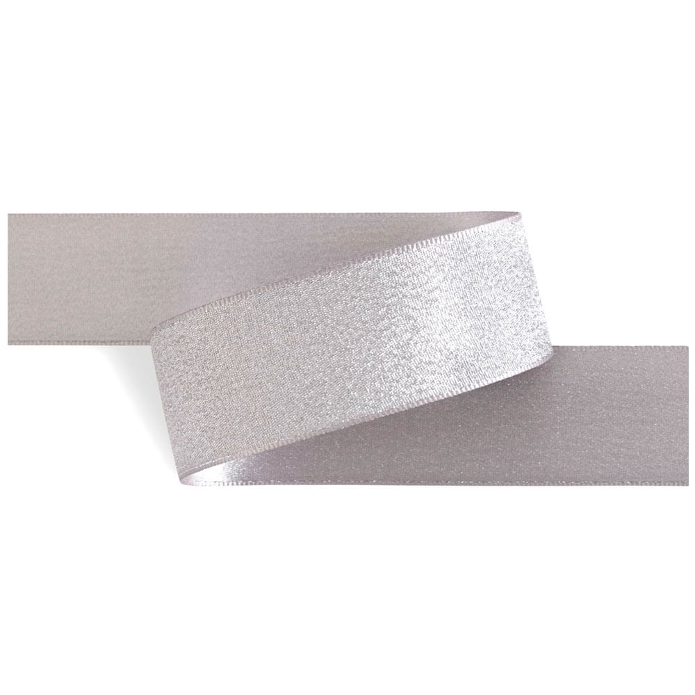 Fita de Cetim com Lurex 903M 22mm branco