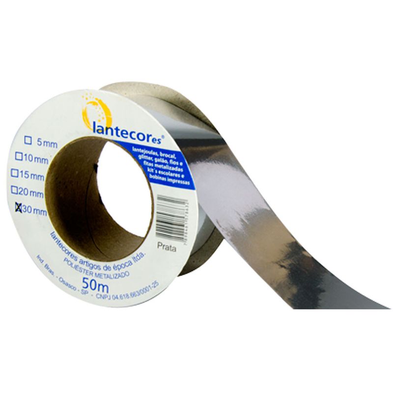 Fita Metaloide Lantecor 10mm prata