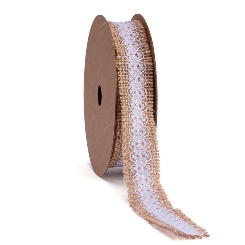 Fita Juta Luli 14011 25mm NATURAL/BRANCO