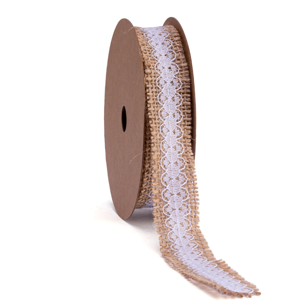 Fita Juta Luli 14011 25mm NATURAL/BRANCO