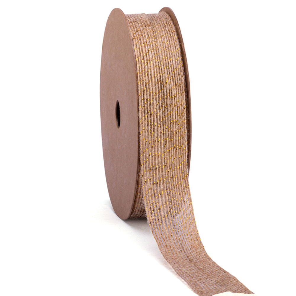 Fita Juta Luli 15019 25mm NATURAL/OURO