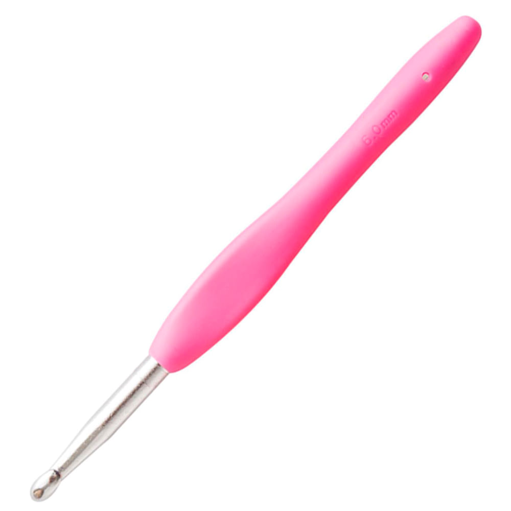 Agulha de Croche Luli Com Cabo Emborrachado 6,0mm