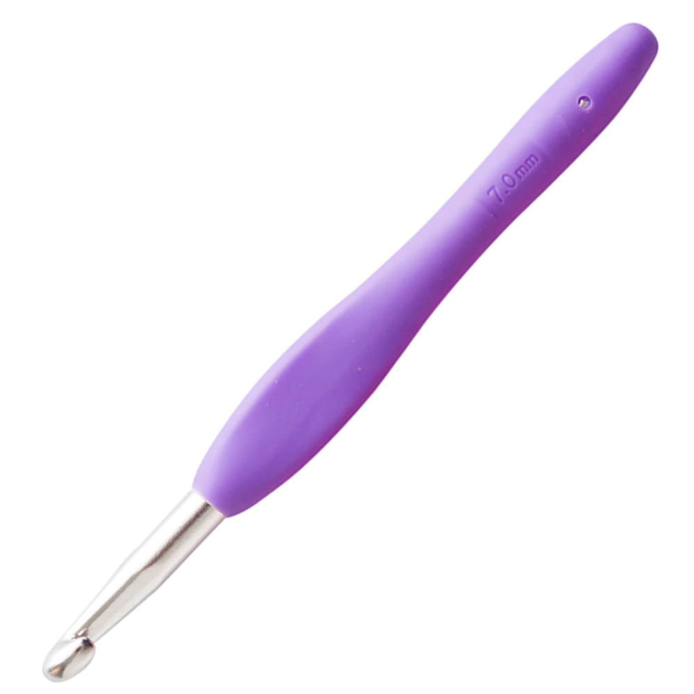 Agulha de Croche Luli Com Cabo Emborrachado 7,0mm