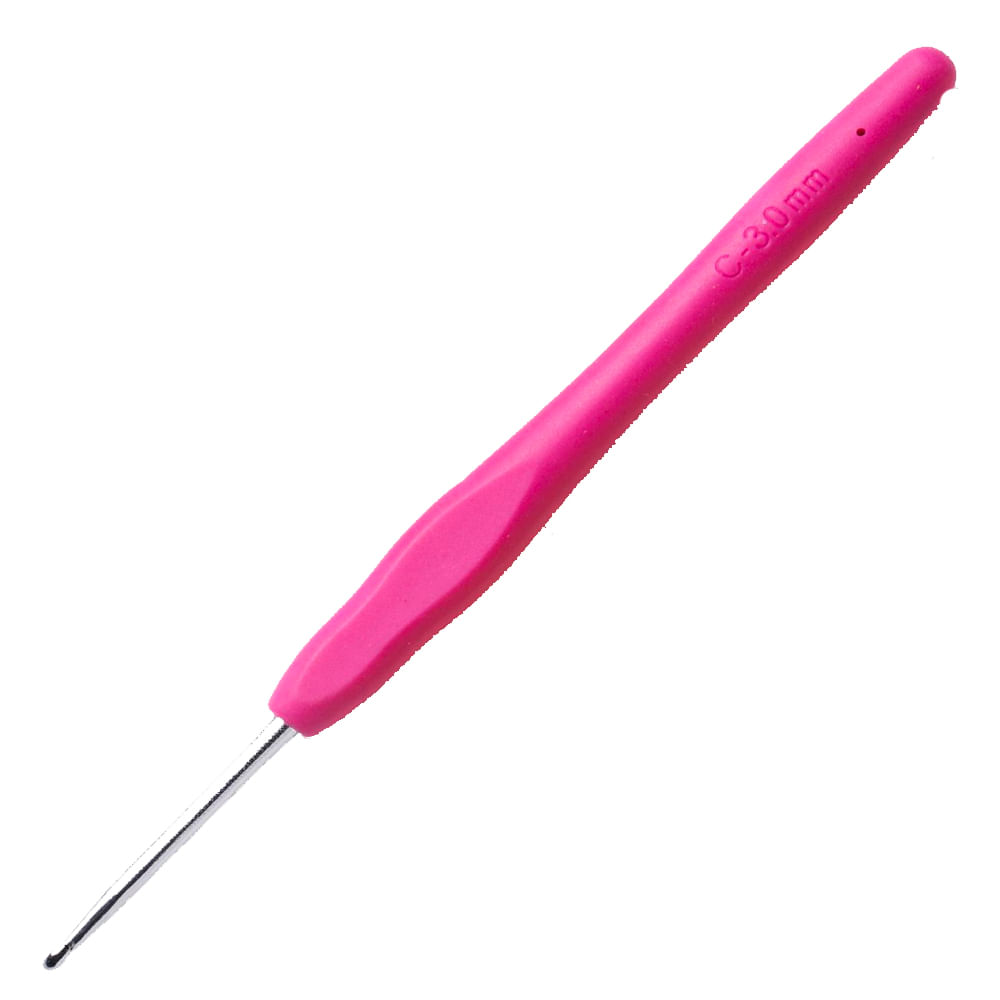 Agulha de Croche Luli Com Cabo Emborrachado 3,0mm