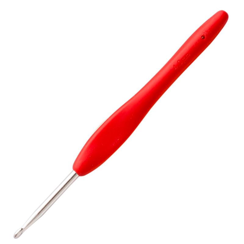 Agulha de Croche Luli Com Cabo Emborrachado 4,0mm