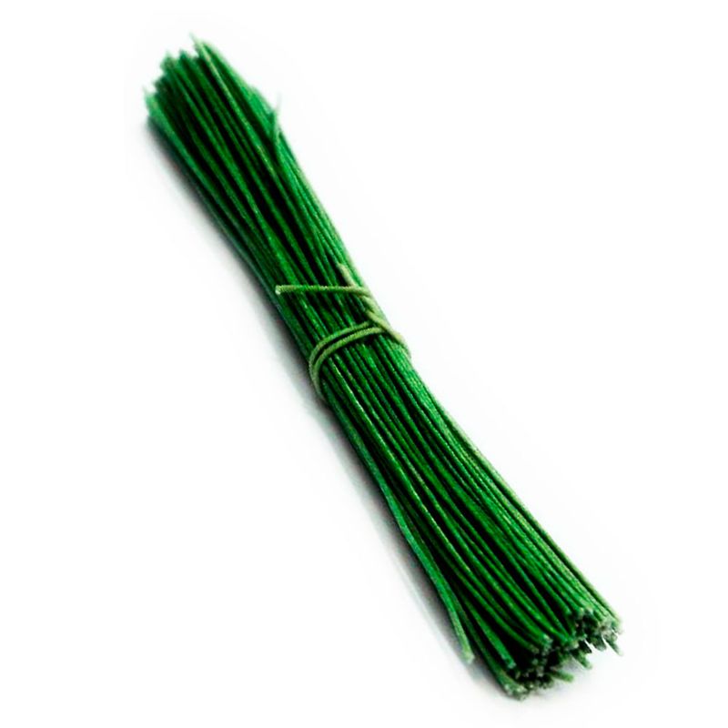 Arame Encapado Cortado 15cm verde