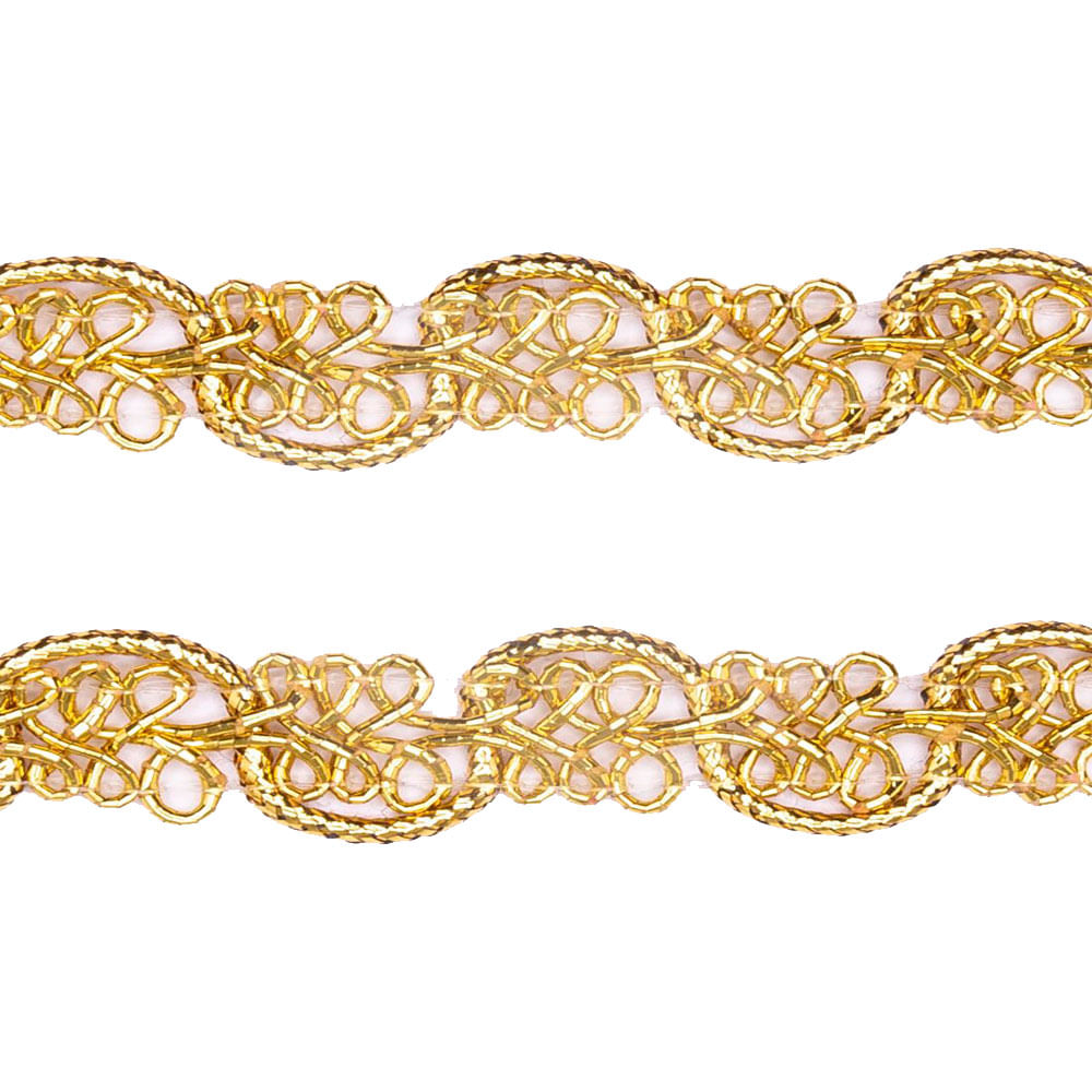 Passamanaria Metalizada Luli 12mm dourada