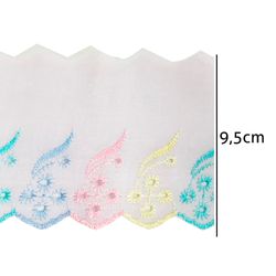 Bordado Ingles Luli 1001 Multicor 9,5cm 13,70M