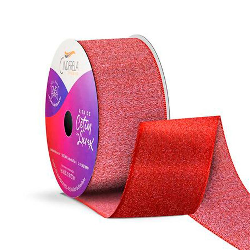 Fita de Cetim com Lurex 906M 38mm