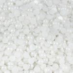 Meia Perola ABS Sem Furo Irisada Luli 6mm Branco Iris