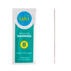 Agulha de Mao Luli 8 4,5cm Blister com 20un