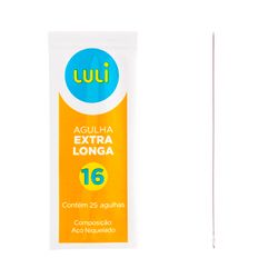 Agulha de Mao Extra Longa Luli 16 5,5cm Blister com 25un
