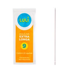 Agulha de Mao Extra Longa Luli 9 5,2cm Blister com 20un