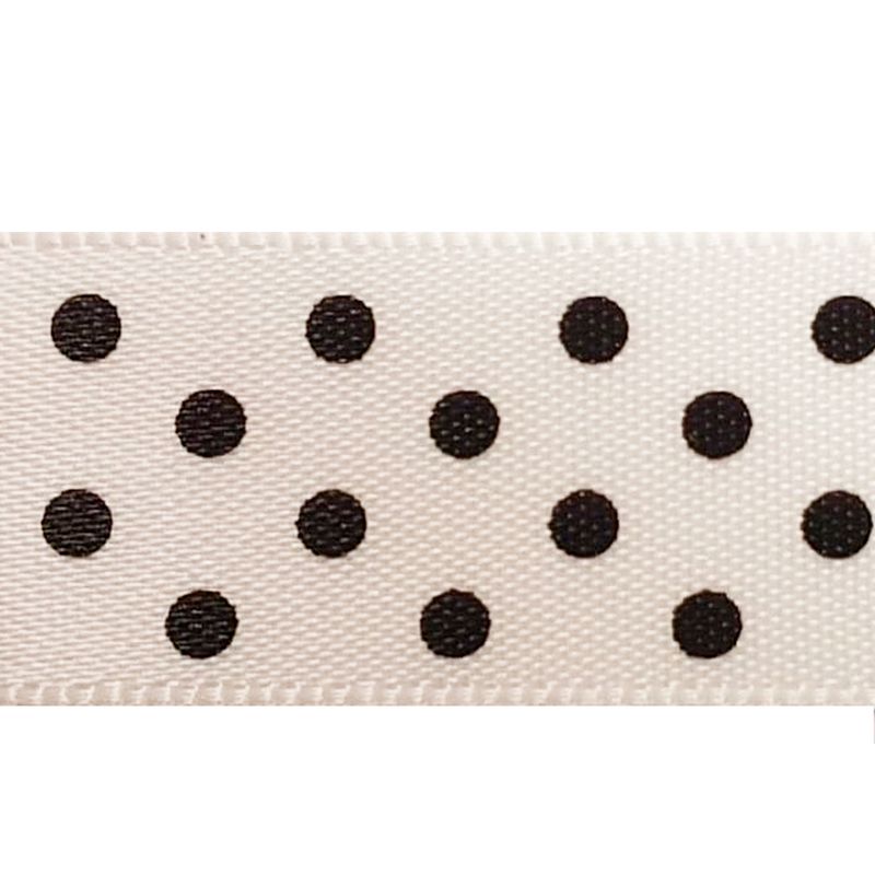 Fita de Cetim Estampada Aquarela FCEB 9mm  branco