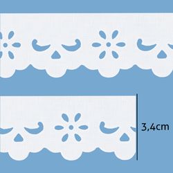 Bordado Marilda Lasy  Mod 03 3,4cm 10M