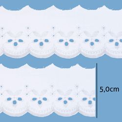 Bordado Ingles de Algodao Luli 107749 5,0cm 13,70M