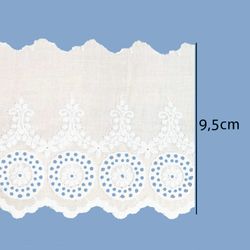 Bordado Ingles de Algodao Luli 112210 9,5cm 13,70M