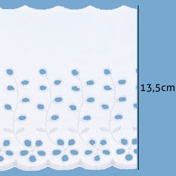 Bordado Ingles de Algodao Luli 109979 13,5cm 13,70M