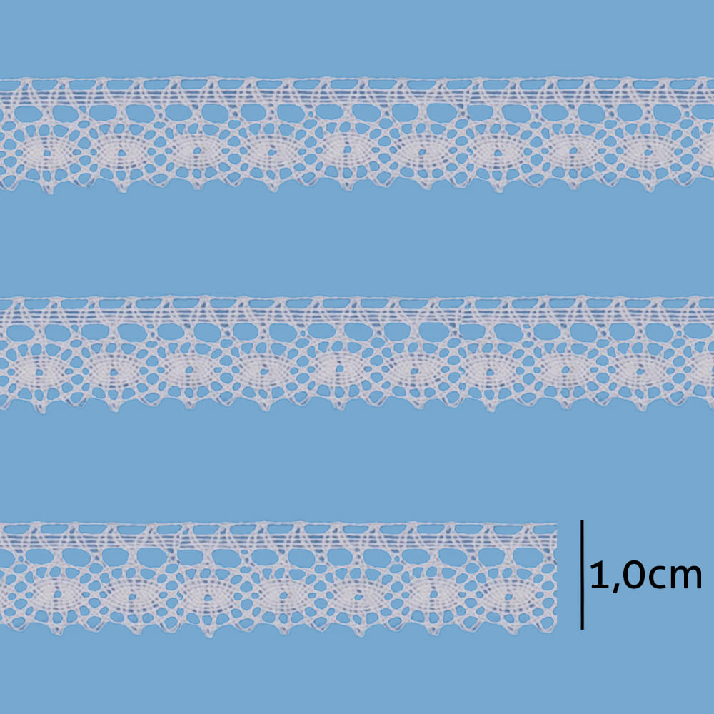 Renda de Algodao Paraiba 609428 1cm Peca com 20 Metros