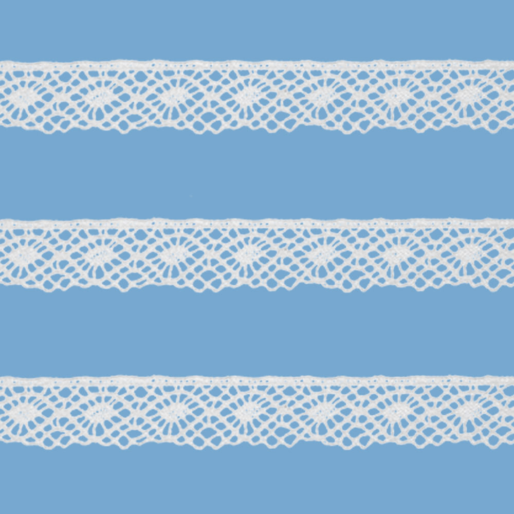 Renda de Algodao Paraiba 466828 1,1cm Peca com 20 Metros