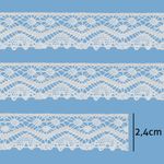 Renda de Algodao Paraiba 477444 2,4cm Peca com 20 Metros