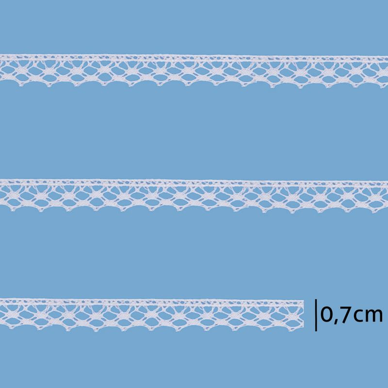 Renda de Algodao Paraiba 467220 0,7cm Peca com 20 Metros