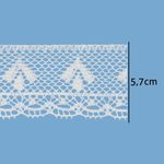 Renda de Algodao Paraiba 121252 5,7cm Peca com 20 Metros