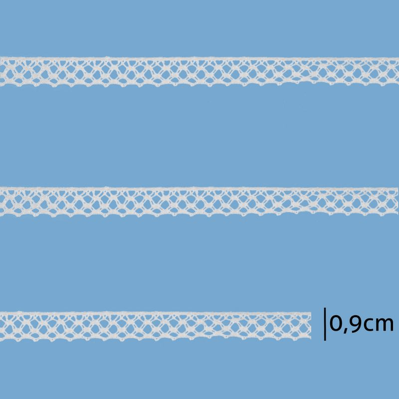 Renda de Algodao Paraiba 467224 0,9cm Peca com 20 Metros