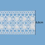 Renda de Algodao Paraiba 120552 6,6cm Peca com 20 Metros
