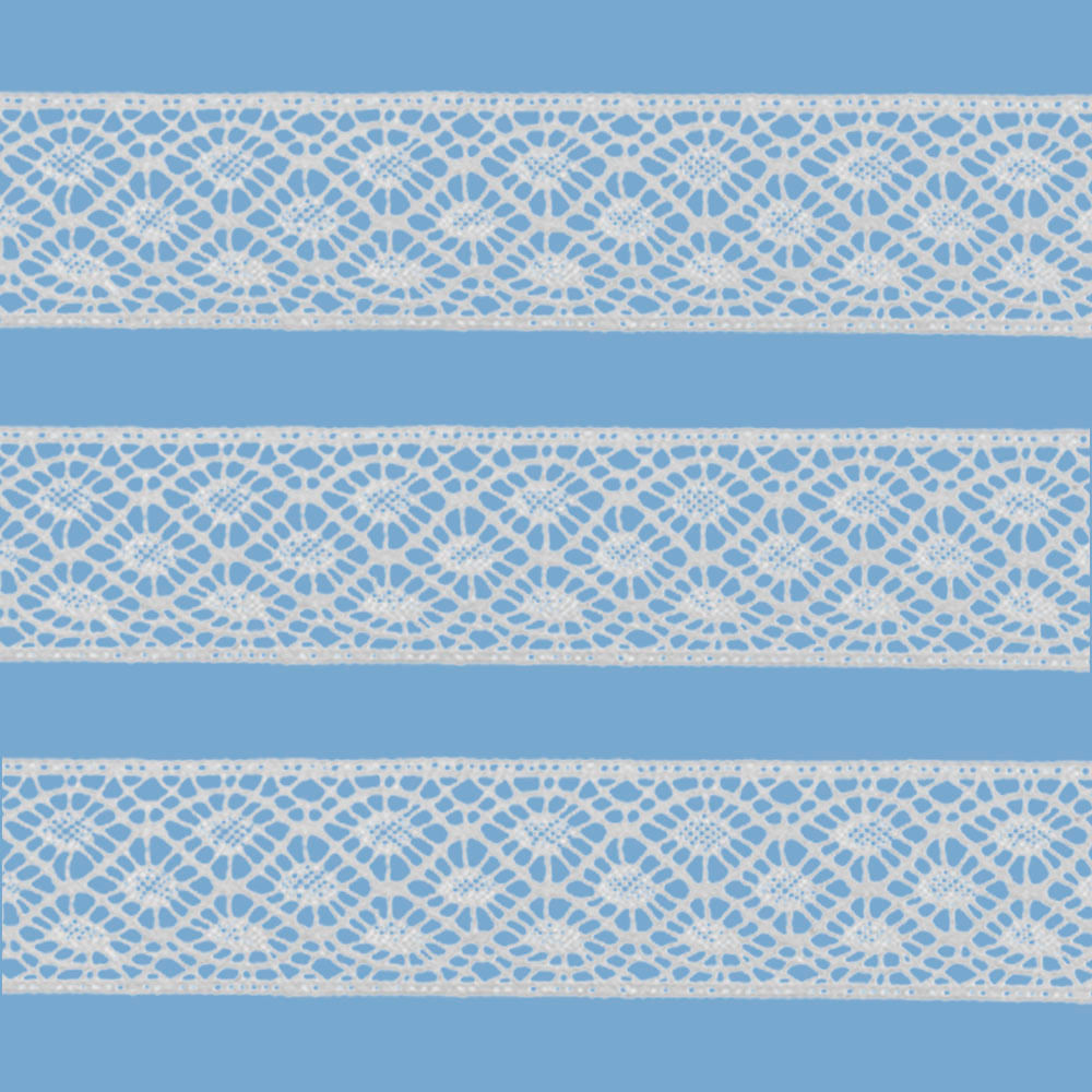 Renda de Algodao Paraiba 466940 2,3cm Peca com 20 Metros