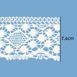 Renda de Algodao Paraiba 140064 7,4cm Peca com 20 Metros