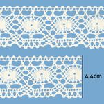 Renda de Algodao Paraiba 135044 4,4cm Peca com 20 Metros