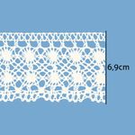 Renda de Algodao Paraiba 120452 6,9cm Peca com 20 Metros