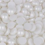 Meia Perola ABS Sem Furo Luli 14mm Branco