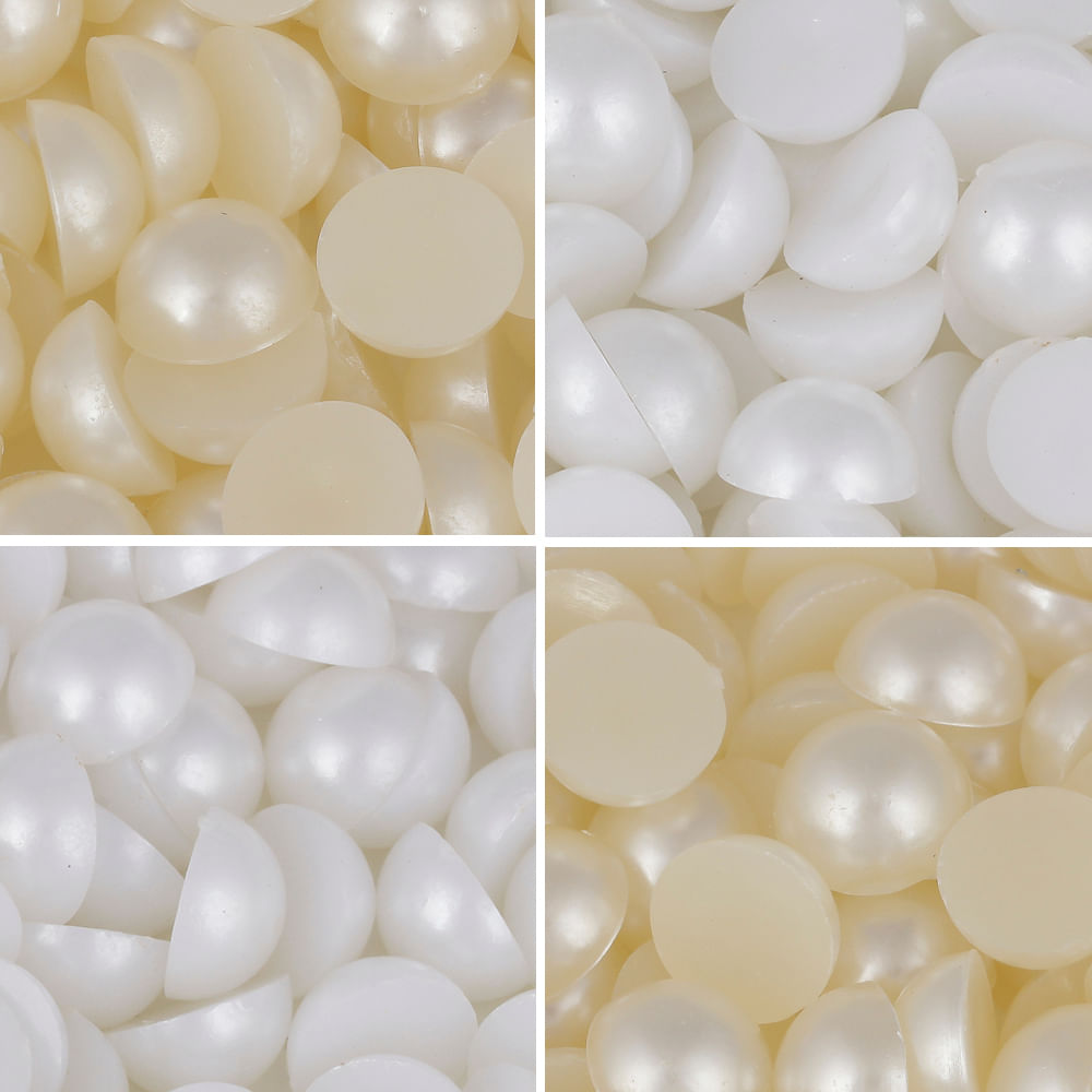Meia Perola ABS Sem Furo Luli 14mm