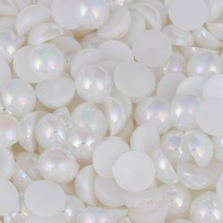 Meia Perola ABS Sem Furo Irisada Luli 14mm 500g